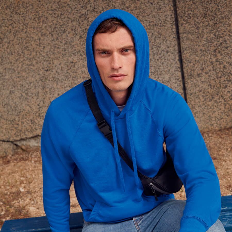 Толстовка без начеса LIGHTWEIGHT HOODED SWEAT 240 белый 2XL - фото 3