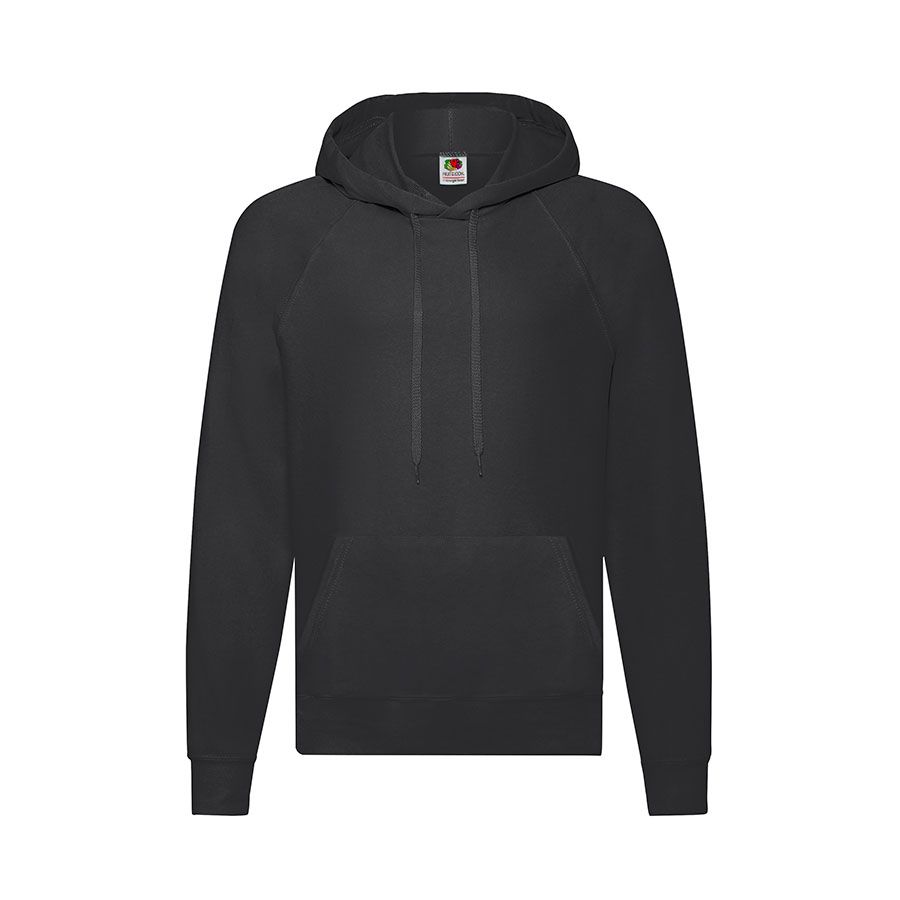 Толстовка без начеса LIGHTWEIGHT HOODED SWEAT 240 черный 2XL - фото 1