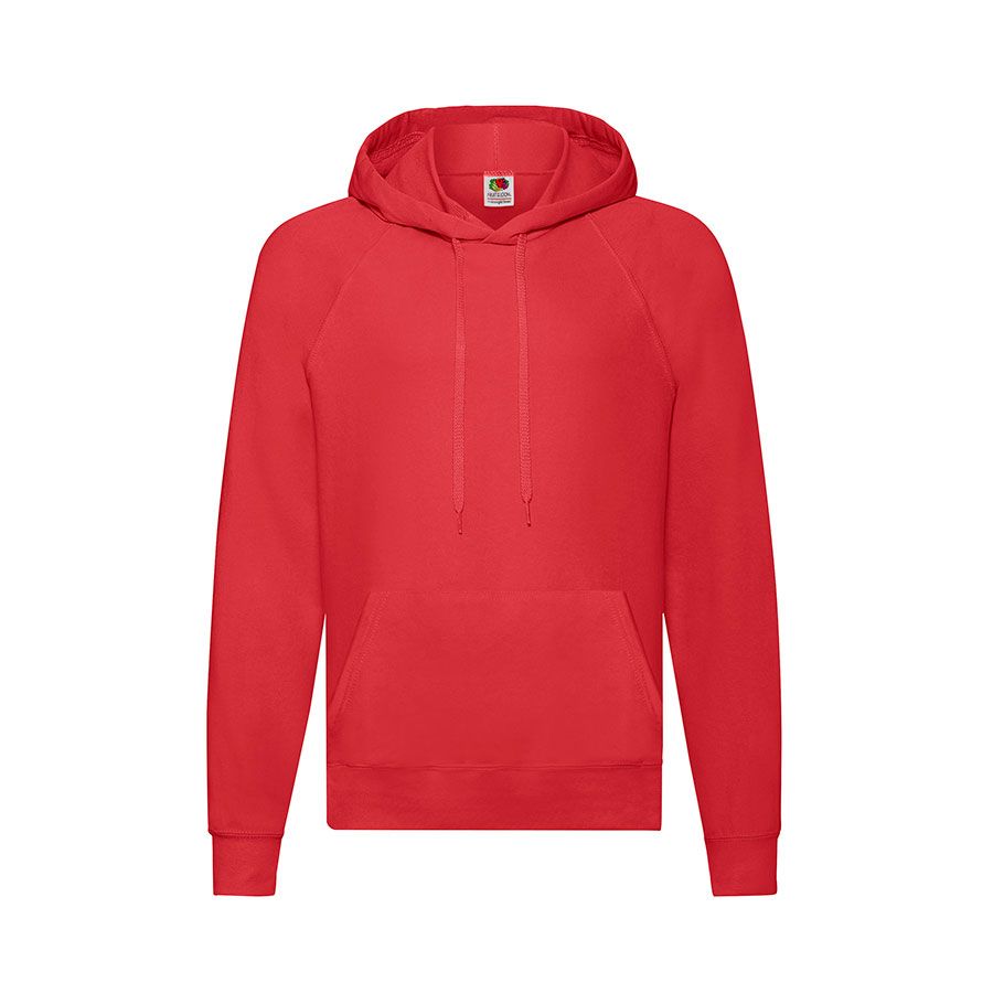 Толстовка без начеса LIGHTWEIGHT HOODED SWEAT 240 красный XL - фото 1