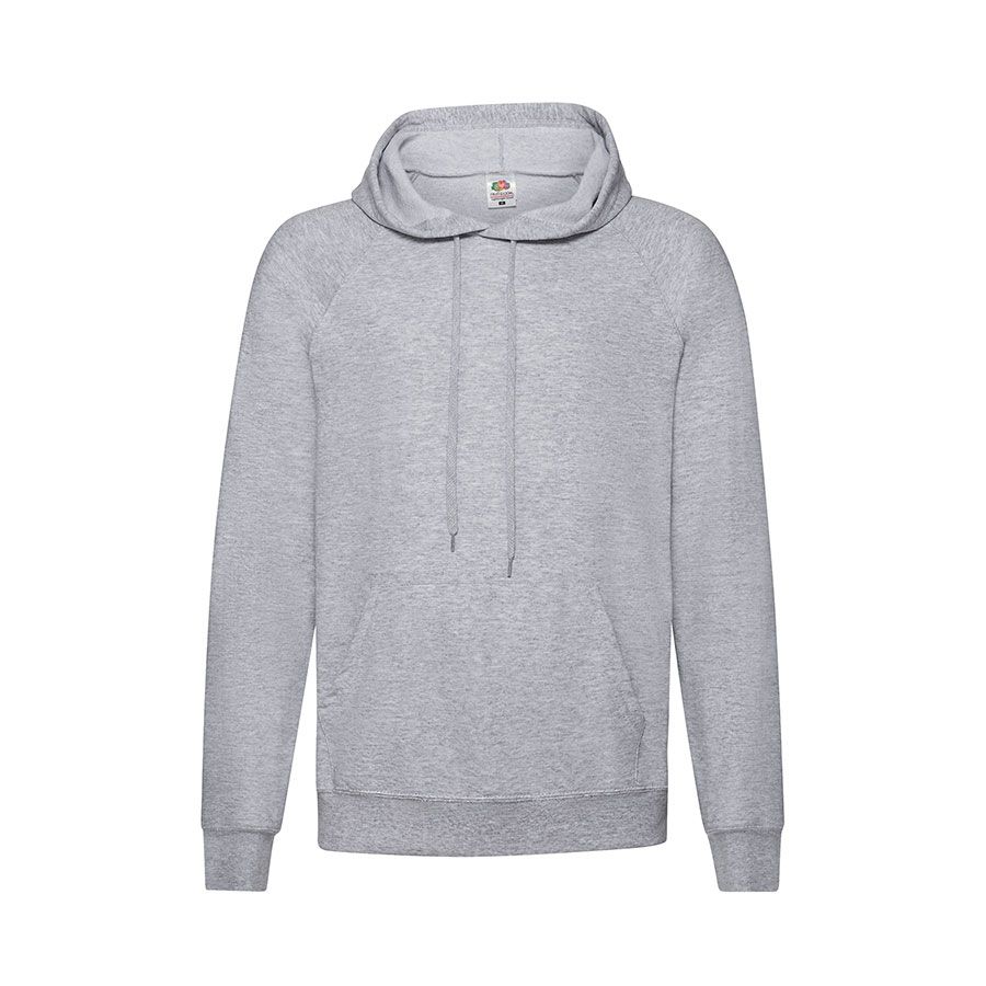 Толстовка без начеса LIGHTWEIGHT HOODED SWEAT 240 серый меланж 2XL - фото 1