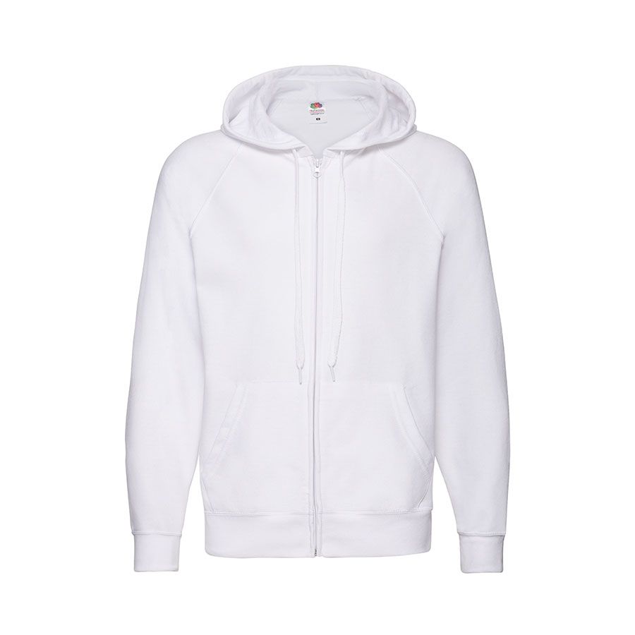 Толстовка без начеса LIGHTWEIGHT HOODED SWEAT JACKET 240 белый M - фото 1