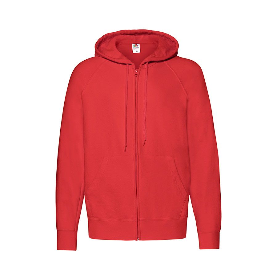 Толстовка без начеса LIGHTWEIGHT HOODED SWEAT JACKET 240 красный 2XL - фото 1