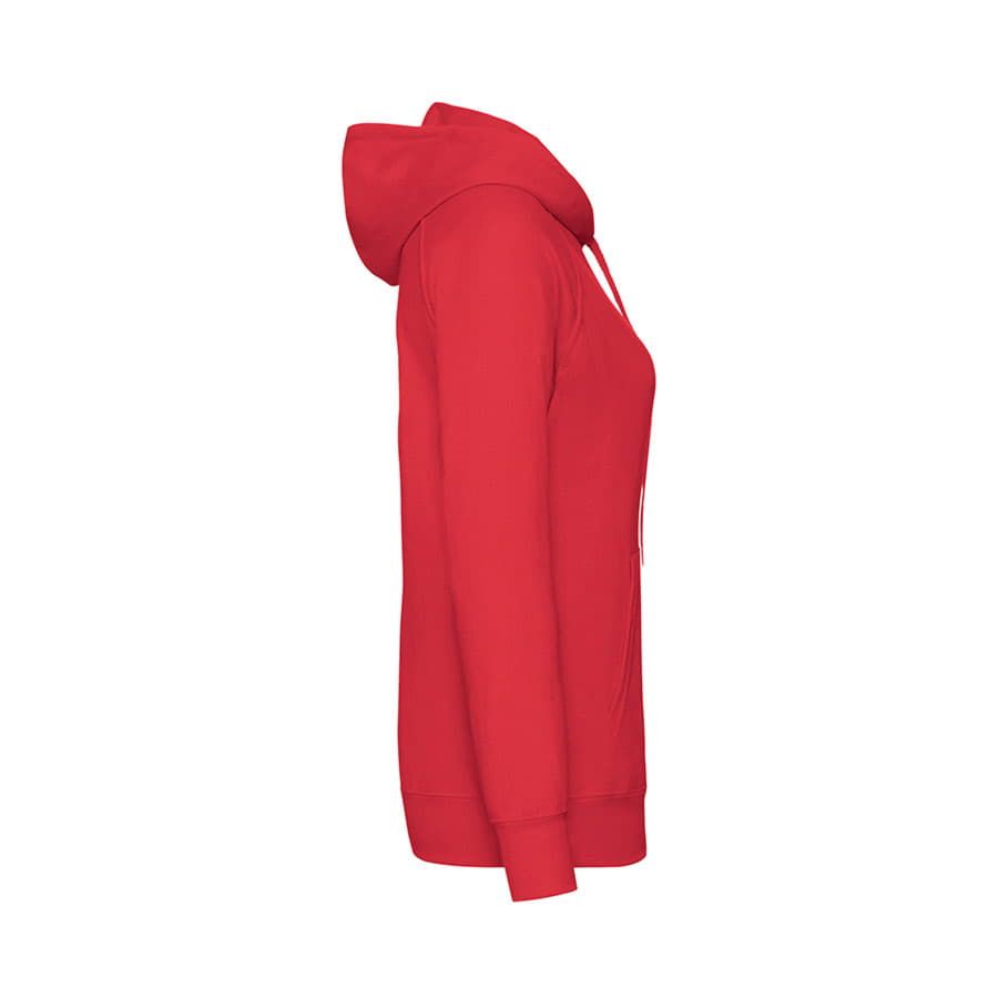 Толстовка женская без начеса LIGHTWEIGH HOODED SWEAT 240 красный XS - фото 4