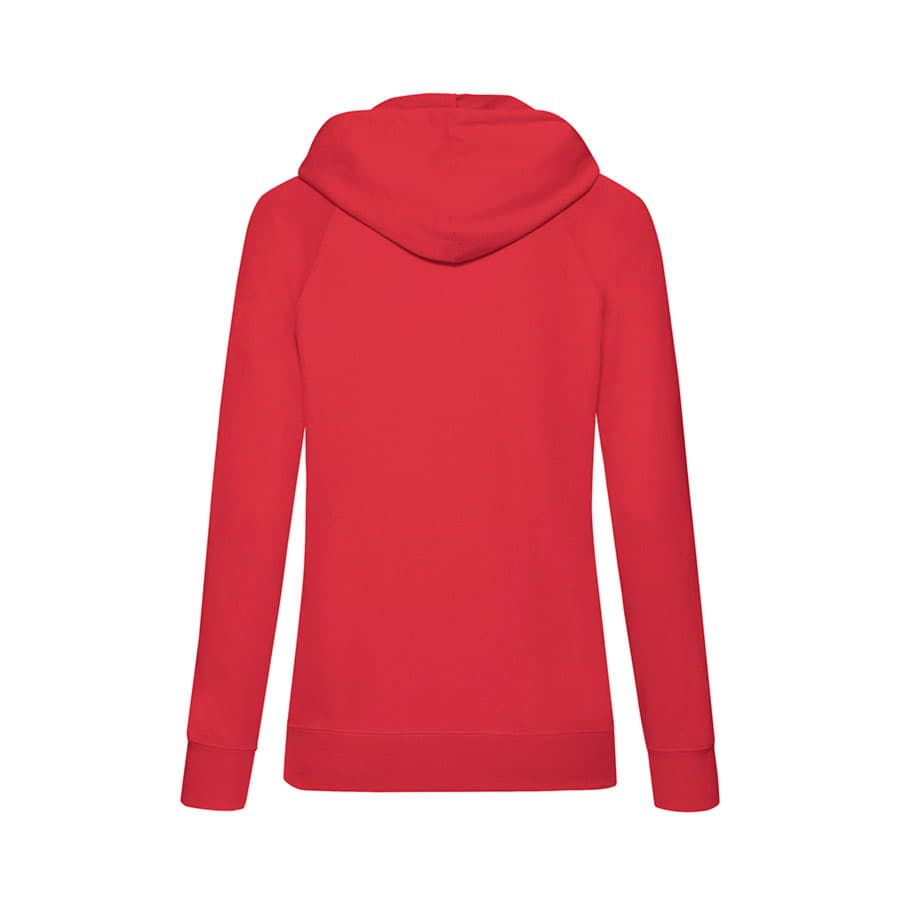 Толстовка женская без начеса LIGHTWEIGH HOODED SWEAT 240 красный M - фото 5