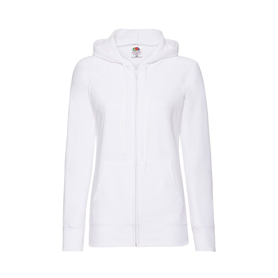 Толстовка женская без начеса LADIES LIGHTWEIGHT HOODED SWEAT 240 белый XL - фото 1