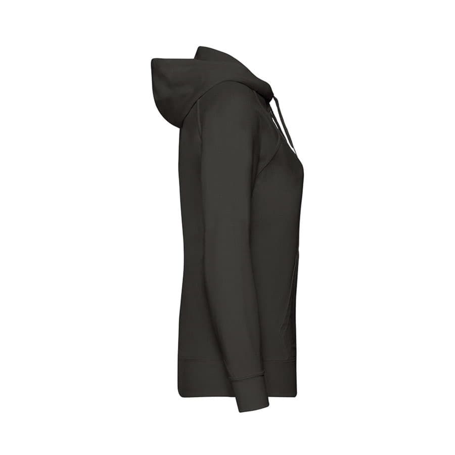 Толстовка женская без начеса LADIES LIGHTWEIGHT HOODED SWEAT 240 черный XL - фото 4