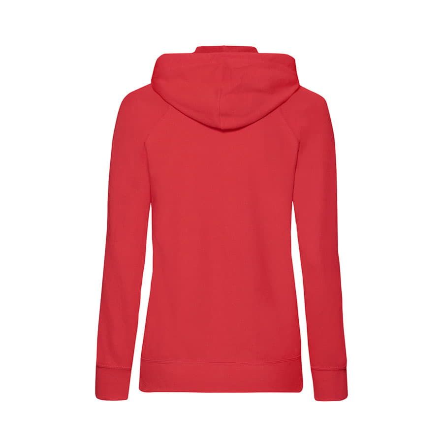 Толстовка женская без начеса LADIES LIGHTWEIGHT HOODED SWEAT 240 красный 2XL - фото 5