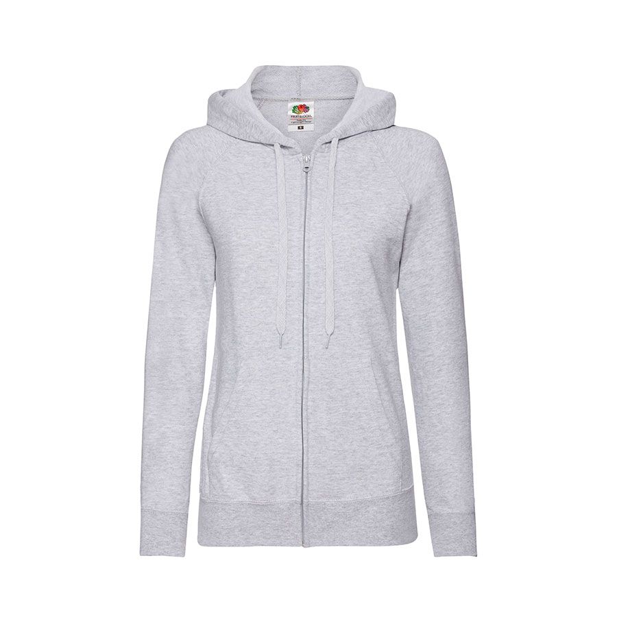 Толстовка женская без начеса LADIES LIGHTWEIGHT HOODED SWEAT 240 серый XL - фото 1