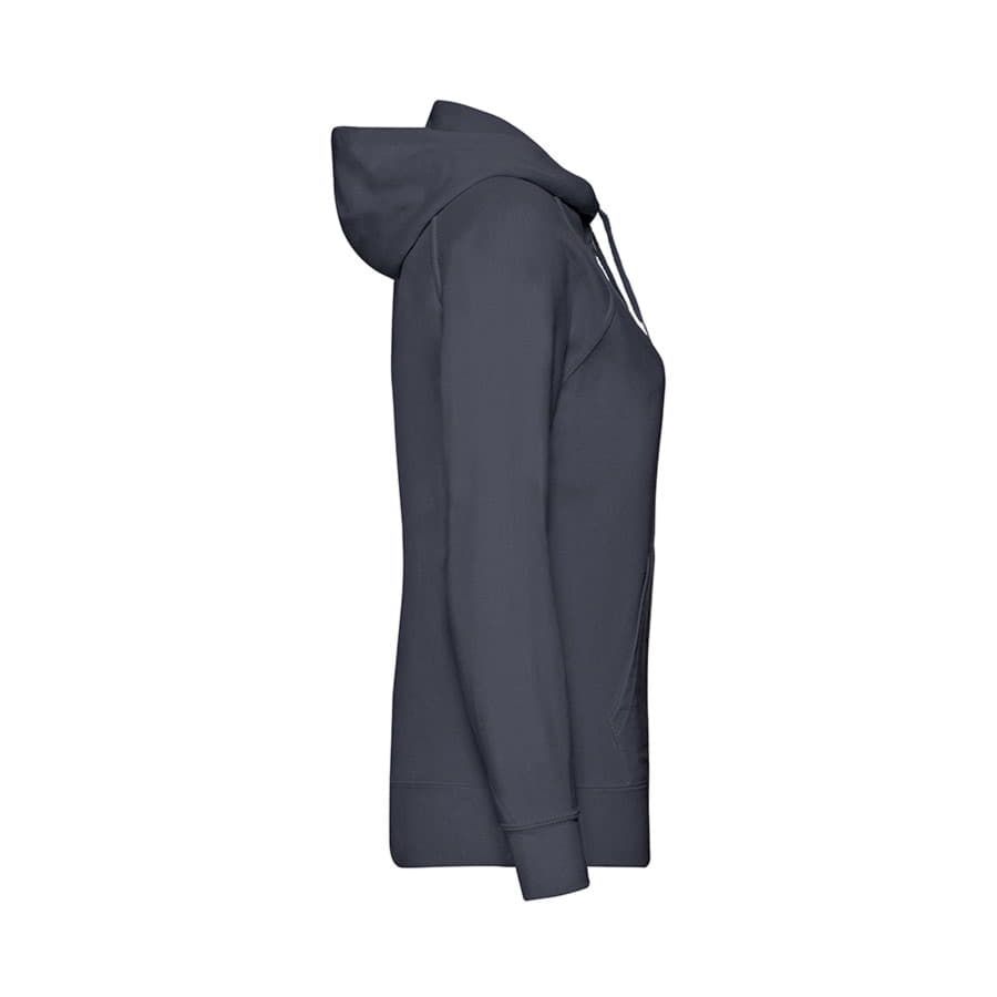 Толстовка женская без начеса LADIES LIGHTWEIGHT HOODED SWEAT 240 темно-синий S - фото 4