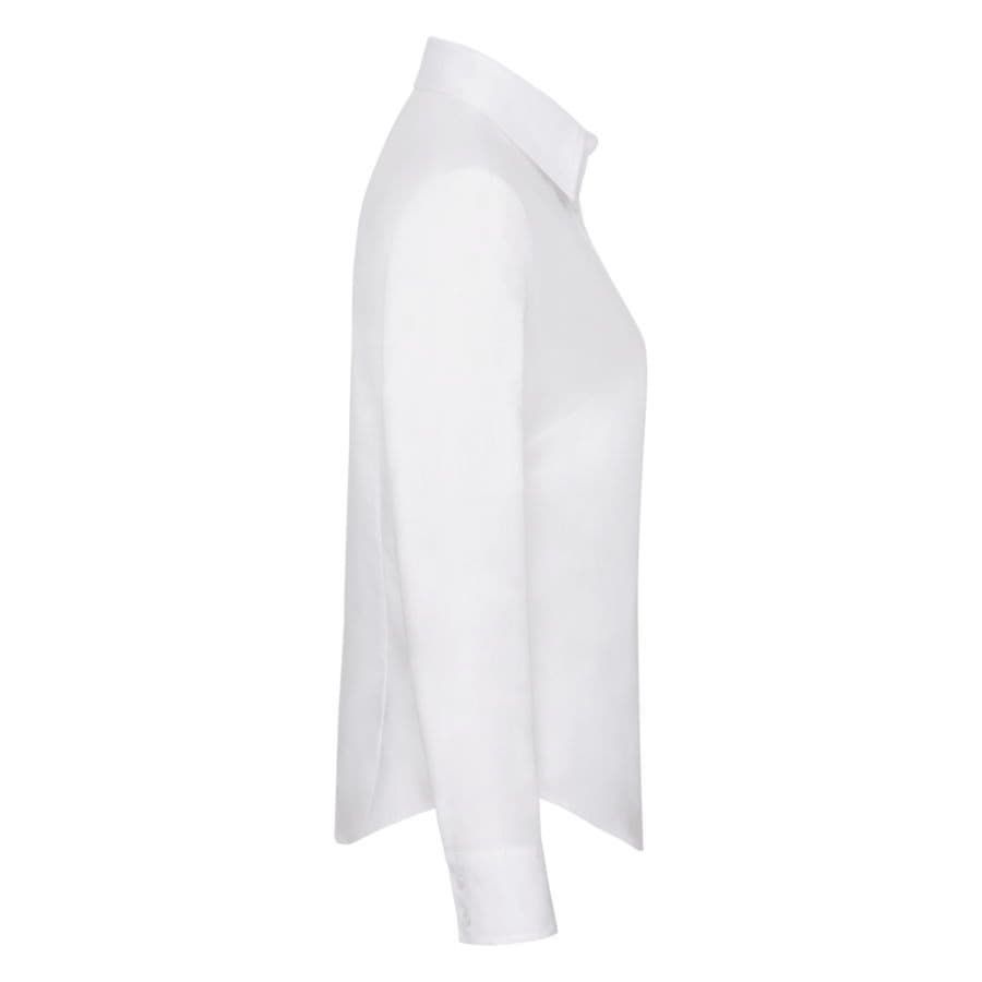 Рубашка женская LONG SLEEVE OXFORD SHIRT LADY-FIT 130 белый M - фото 3