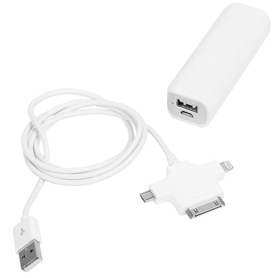 Универсальное зарядное устройство Powermate 2200 mAh белый серый - фото 2