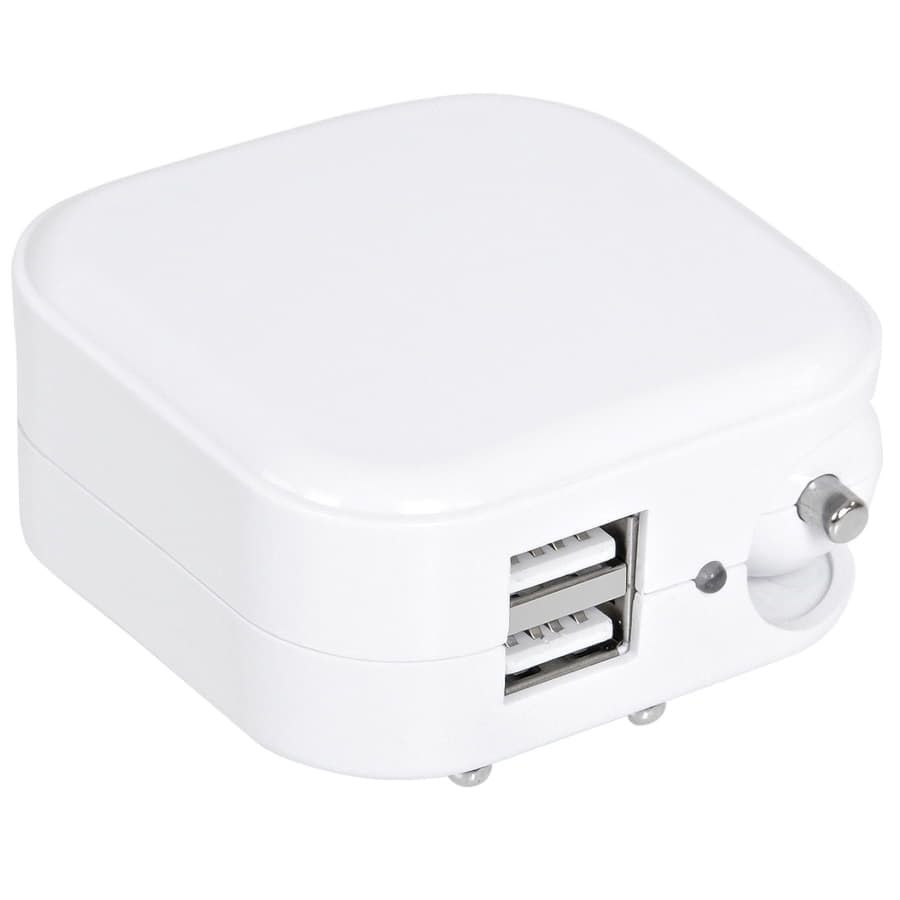 Адаптер с двумя USB-портами для зарядки от сети и от прикуривателя Socket белый - фото 2