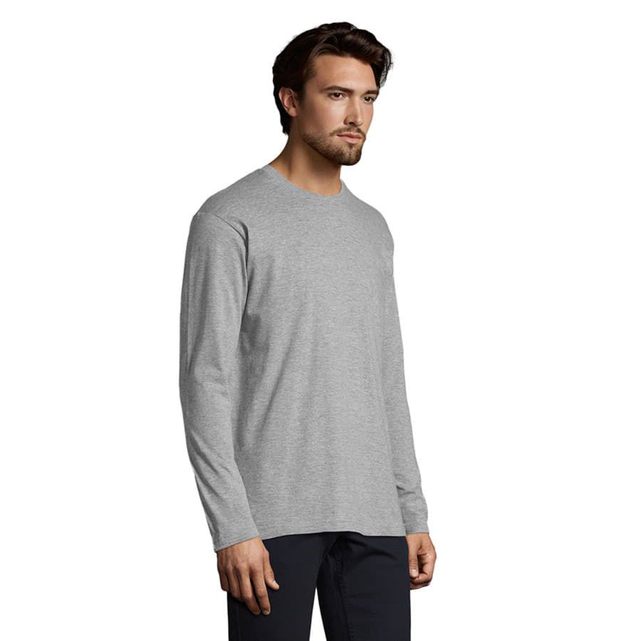 Футболка мужская с длинным рукавом MONARCH 150 серый меланж 4XL - фото 6