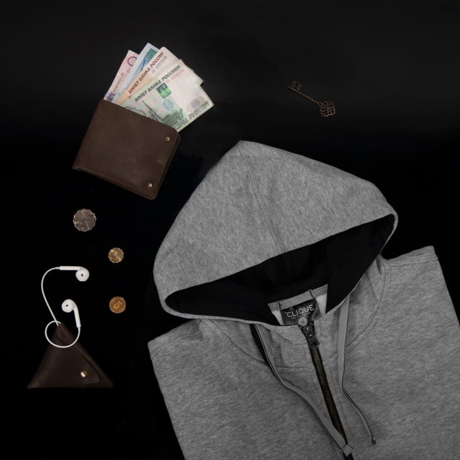 Толстовка женская CLASSIC HOODY FULL ZIP 300 серый меланж M - фото 6