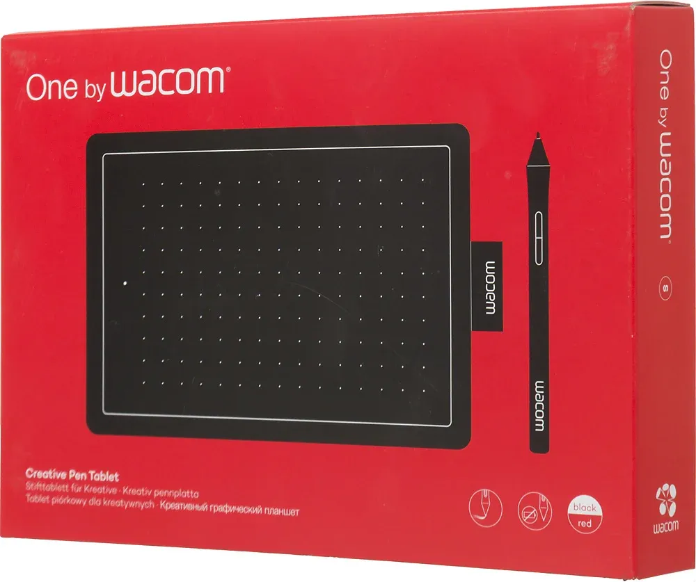 Графический планшет Wacom One by Small USB черный/красный - фото 1