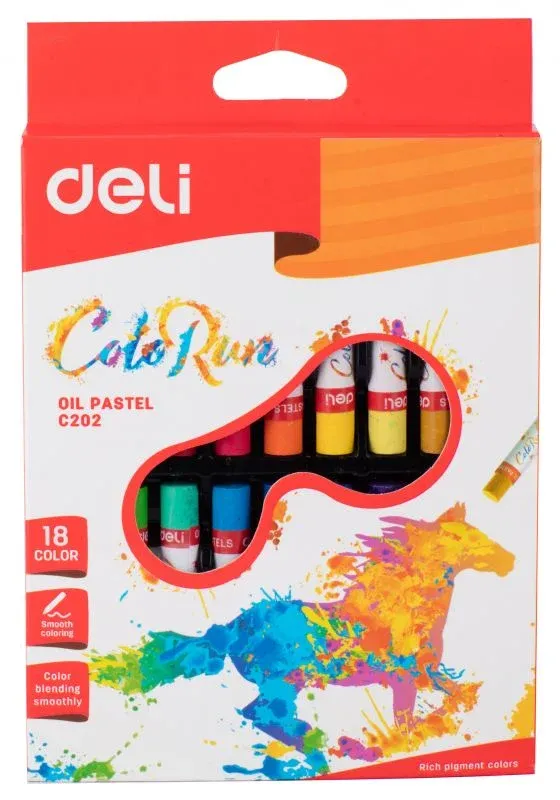 Восковые мелки DELI ColoRun