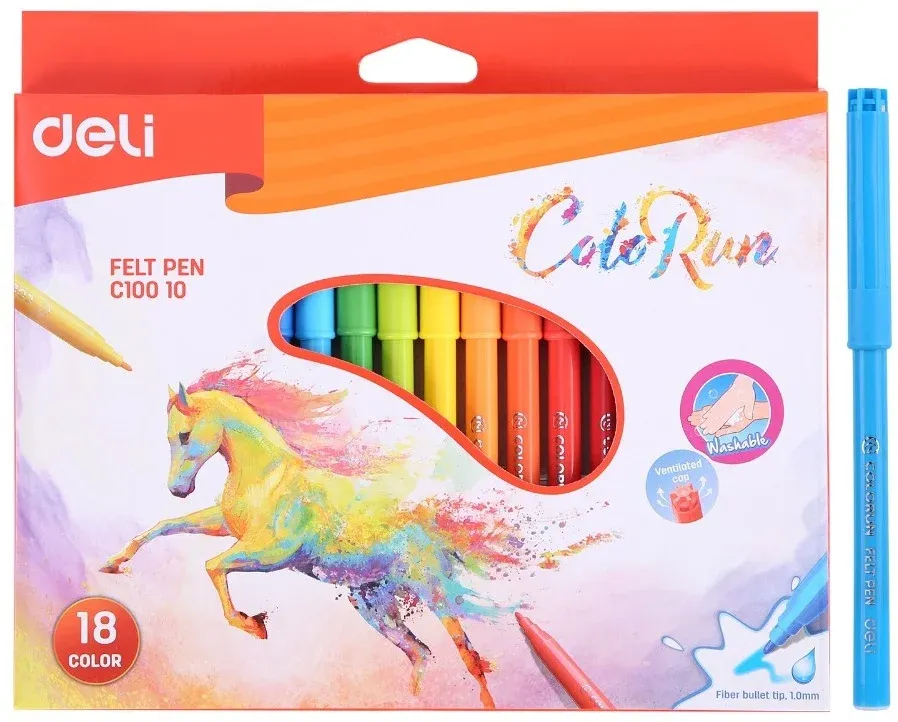 Фломастеры DELI EC10010 - фото 2