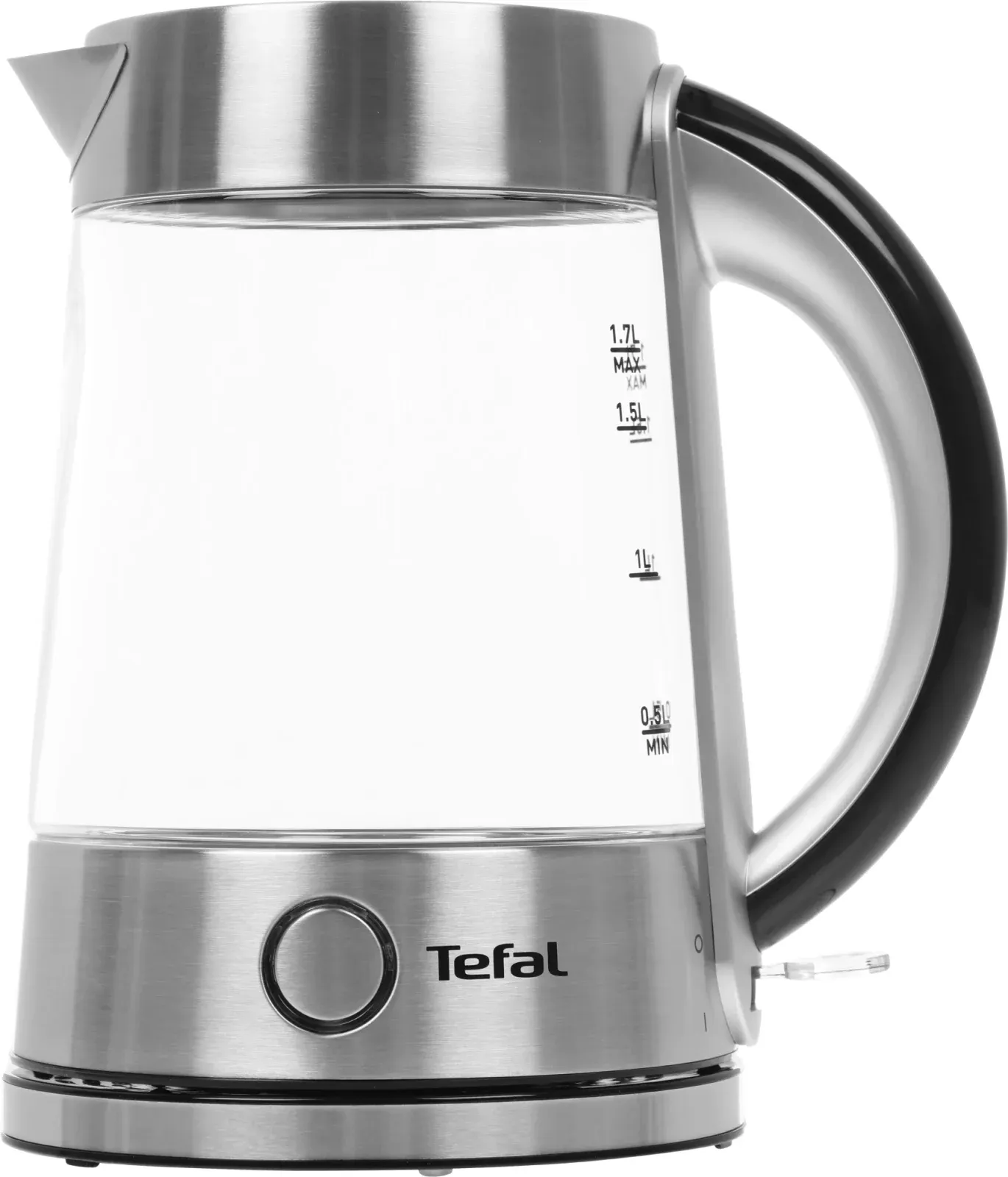 Чайник электрический Tefal KI760D30 1.7л. 2400Вт серебристый корпус: стекло/металл/пластик 8010000023 - фото 6