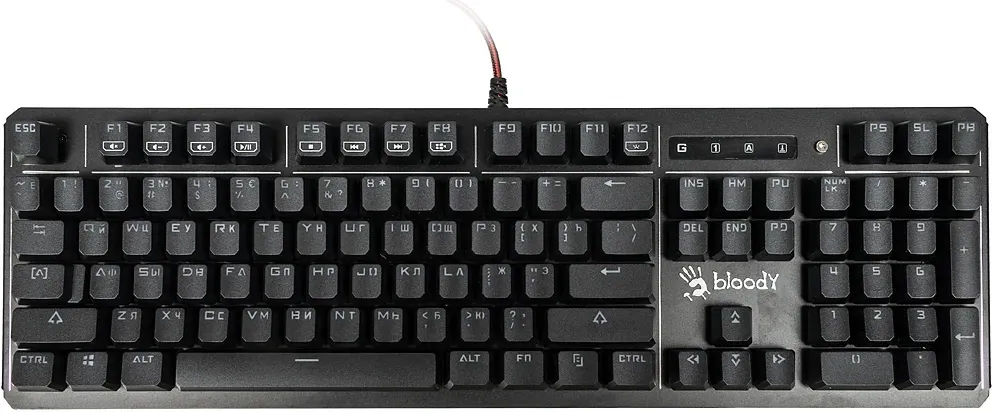 Клавиатура A4Tech B975 механическая черный USB Multimedia for gamer LED подставка для запястий кабель 1.8м - фото 5