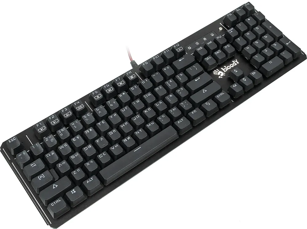 Клавиатура A4Tech B975 механическая черный USB Multimedia for gamer LED подставка для запястий кабель 1.8м - фото 6