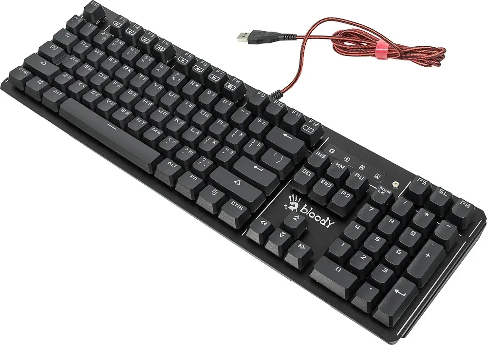 Клавиатура A4Tech B975 механическая черный USB Multimedia for gamer LED подставка для запястий кабель 1.8м - фото 7