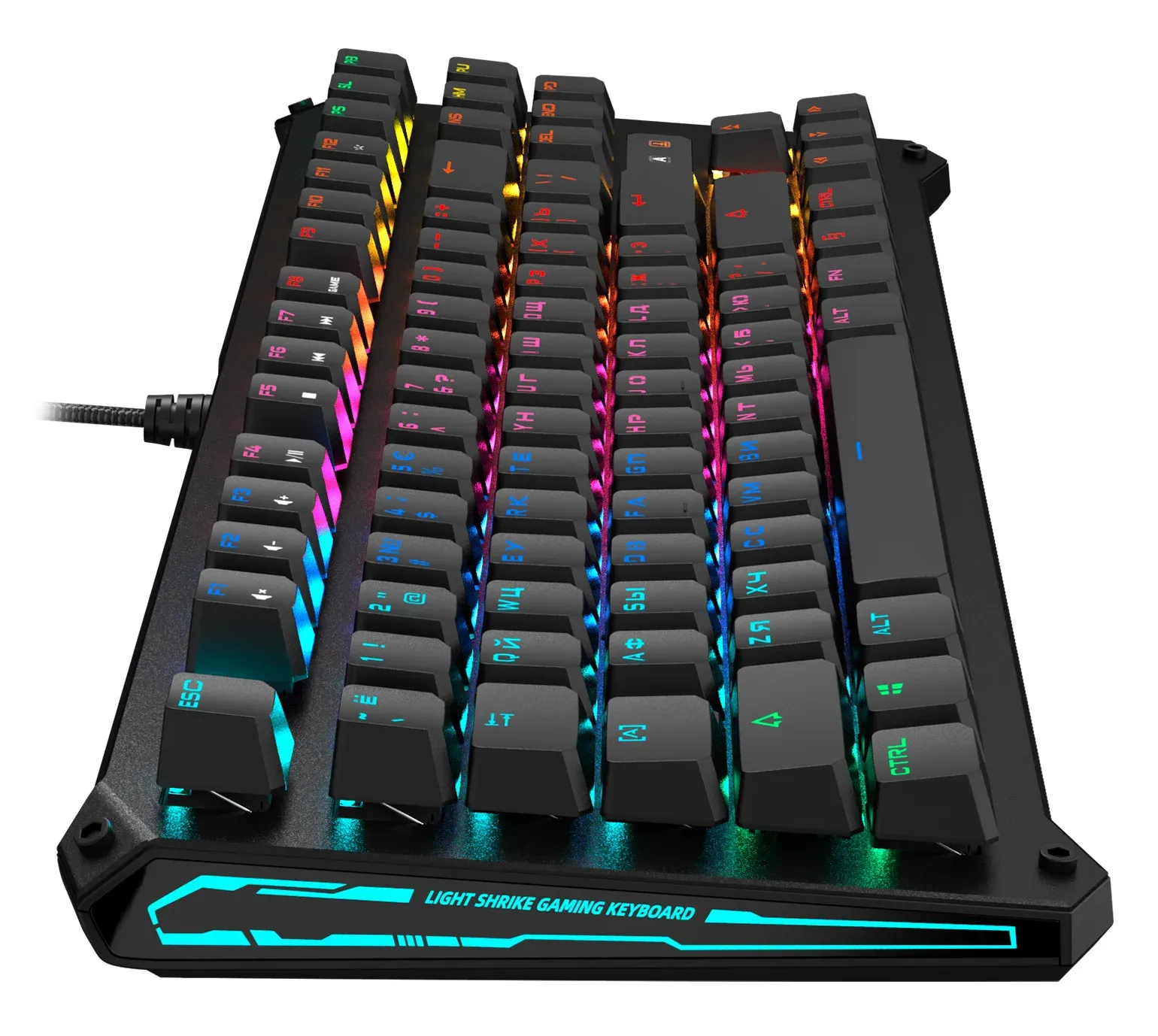 Клавиатура A4Tech B930 механическая черный USB Multimedia for gamer LED кабель 1.8м - фото 5