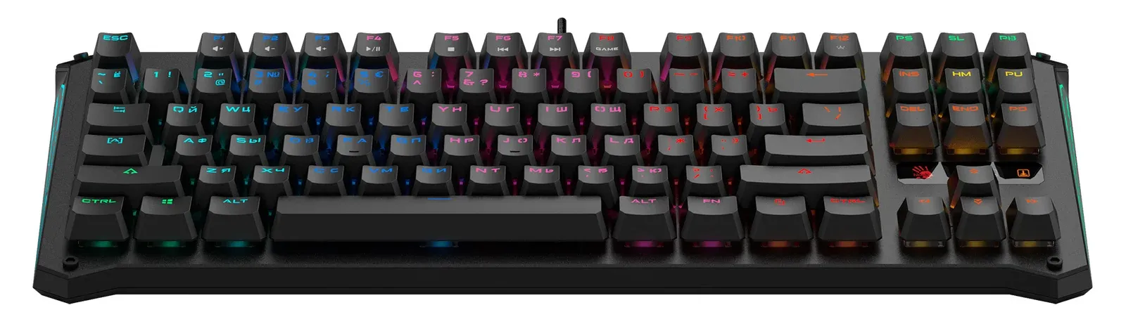 Клавиатура A4Tech B930 механическая черный USB Multimedia for gamer LED кабель 1.8м - фото 8