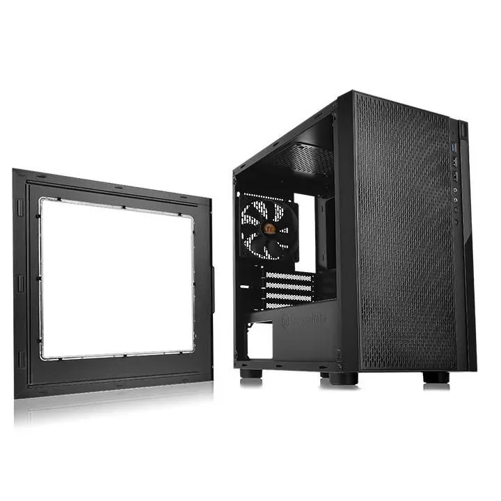 Корпус Thermaltake Versa H18 Window черный без БП mATX 4x120mm 3x140mm 2xUSB2.0 1xUSB3.0 audio bott PSU - фото 1
