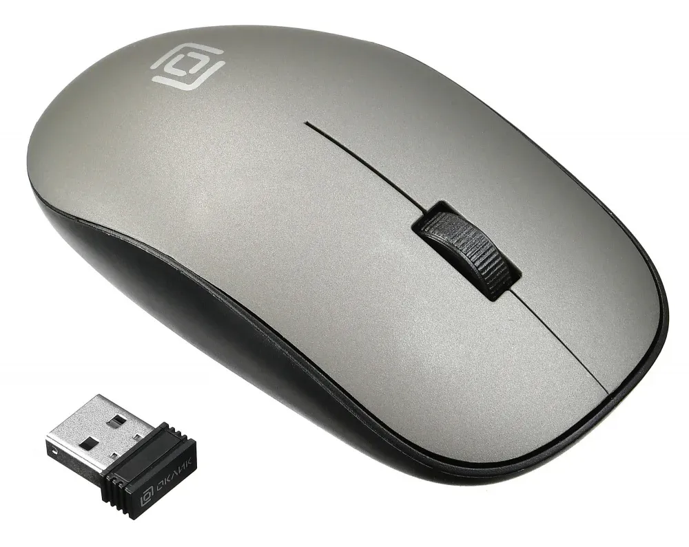 Мышь Оклик 515MW черный/серый оптическая 1200dpi беспров. USB для ноутбука 3but 1018267 - фото 1