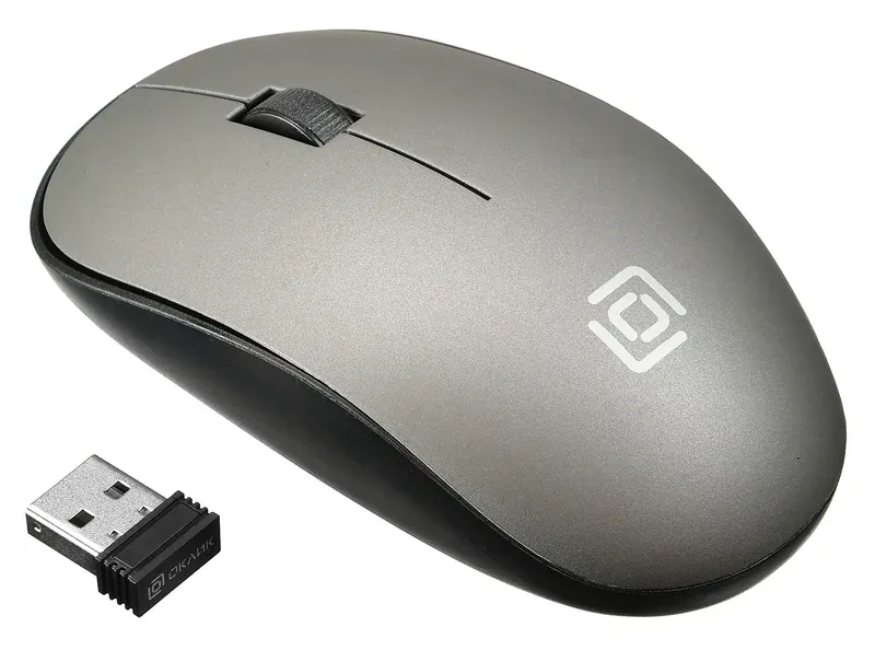 Мышь Оклик 515MW черный/серый оптическая 1200dpi беспров. USB для ноутбука 3but 1018267 - фото 4