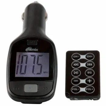 Автомобильный FM-модулятор Ritmix FMT-A705 черный SD/MicroSD USB PDU 15118383 - фото 6