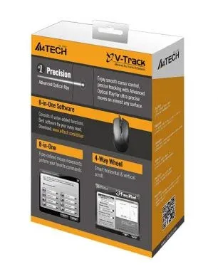 Мышь A4Tech OP-760 черный оптическая 1200dpi USB 3but - фото 5
