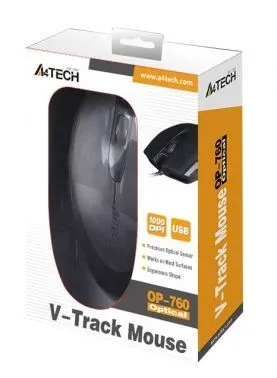 Мышь A4Tech OP-760 черный оптическая 1200dpi USB 3but - фото 7