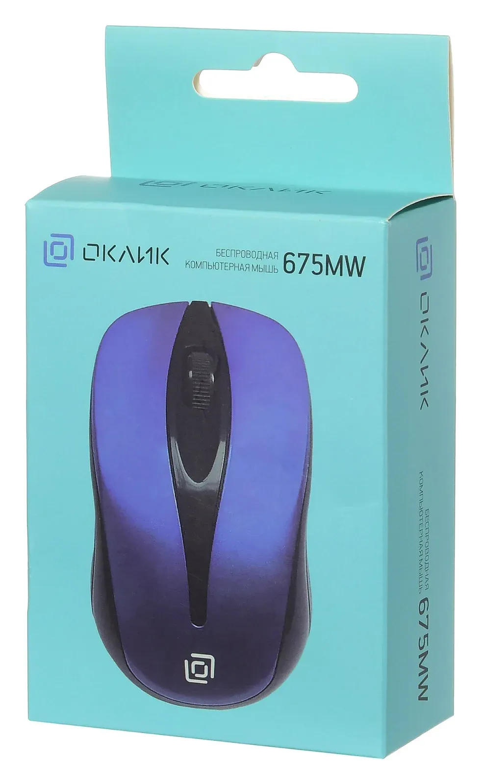 Мышь Оклик 675MW черный/синий оптическая 1200dpi беспров. USB для ноутбука 3but 1025918 - фото 6