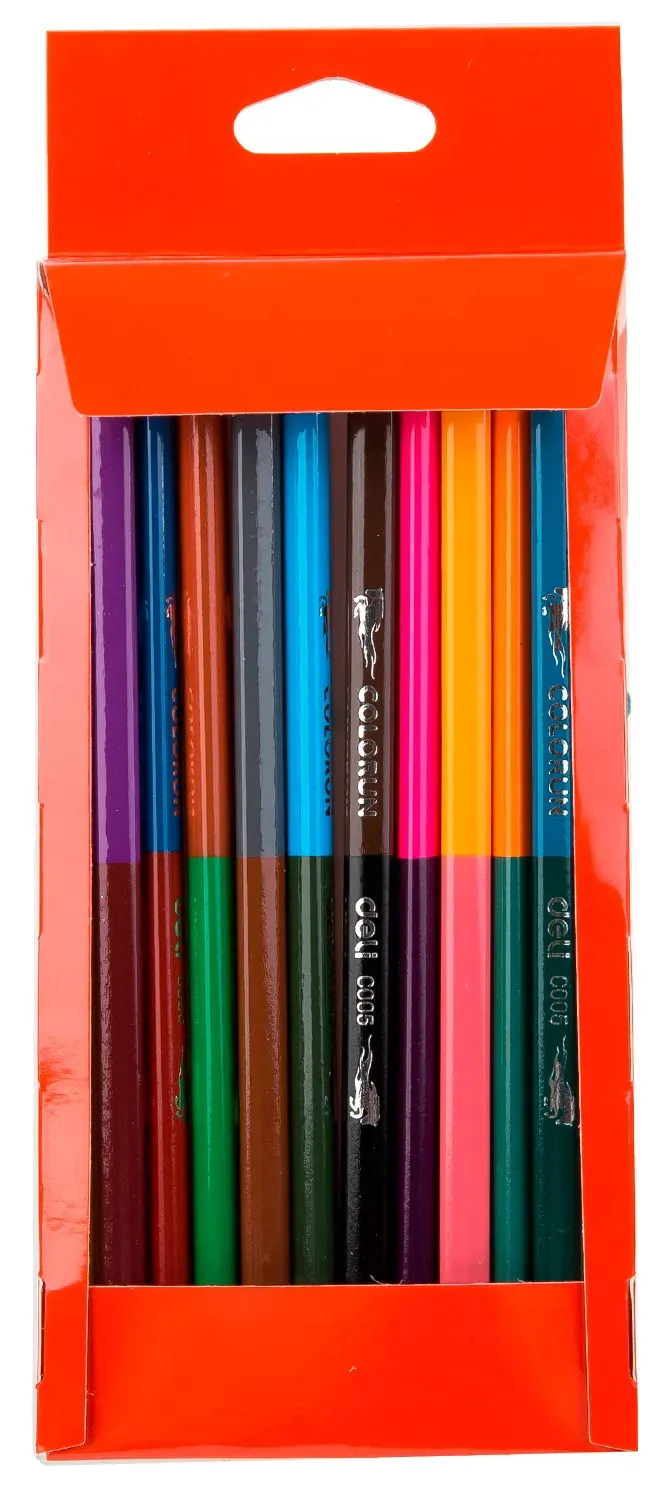 Карандаши цв. Deli EC00520 ColoRun двухцвет. липа 24цв. коробка/европод. 12шт - фото 5
