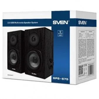 Активные 2.0 SVEN SPS-575 черный - фото 1