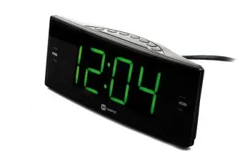 Радиобудильник Harper HCLK-2044 черный LED подсв:зеленая часы:цифровые AM/FM - фото 2