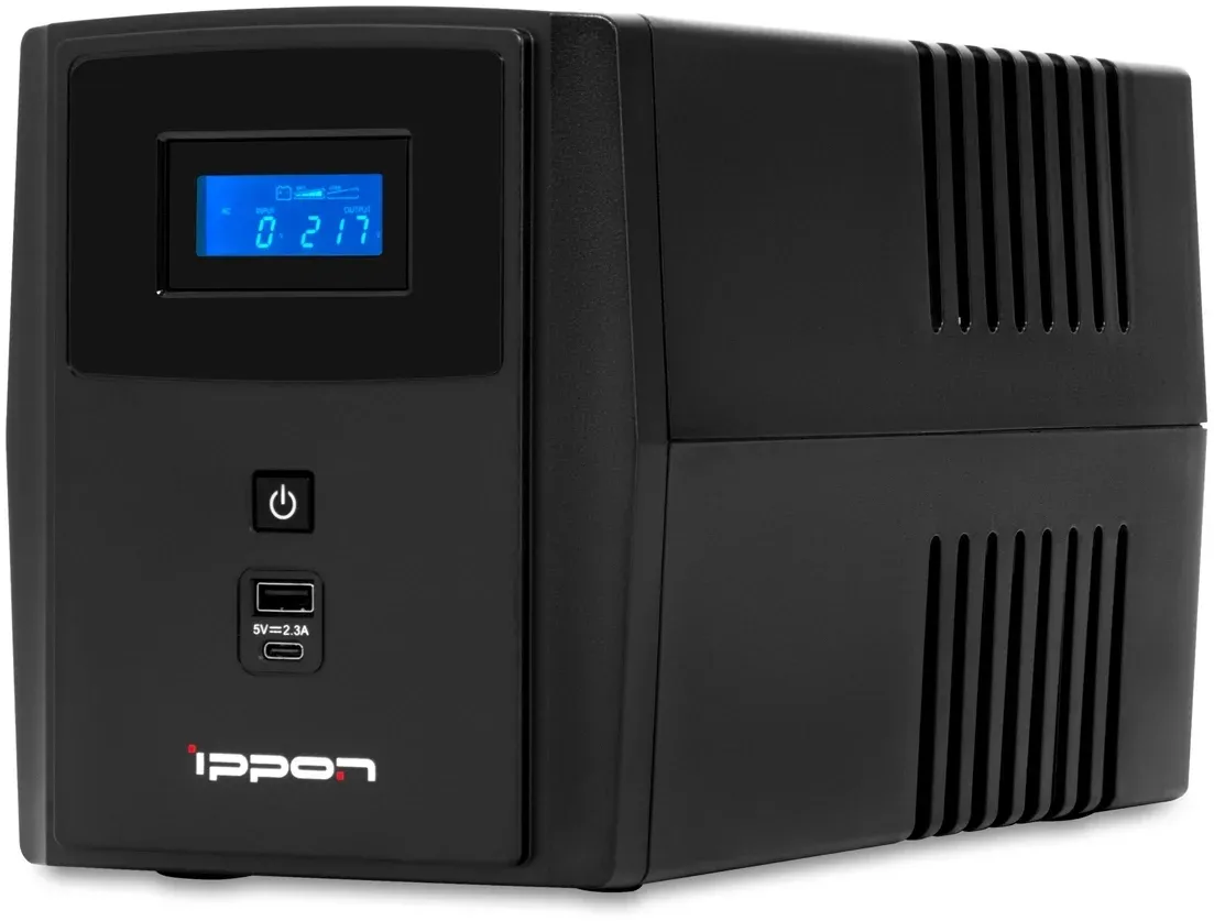 Источник бесперебойного питания Ippon Smart Power Pro II Euro 1600 960Вт 1600ВА черный - фото 2
