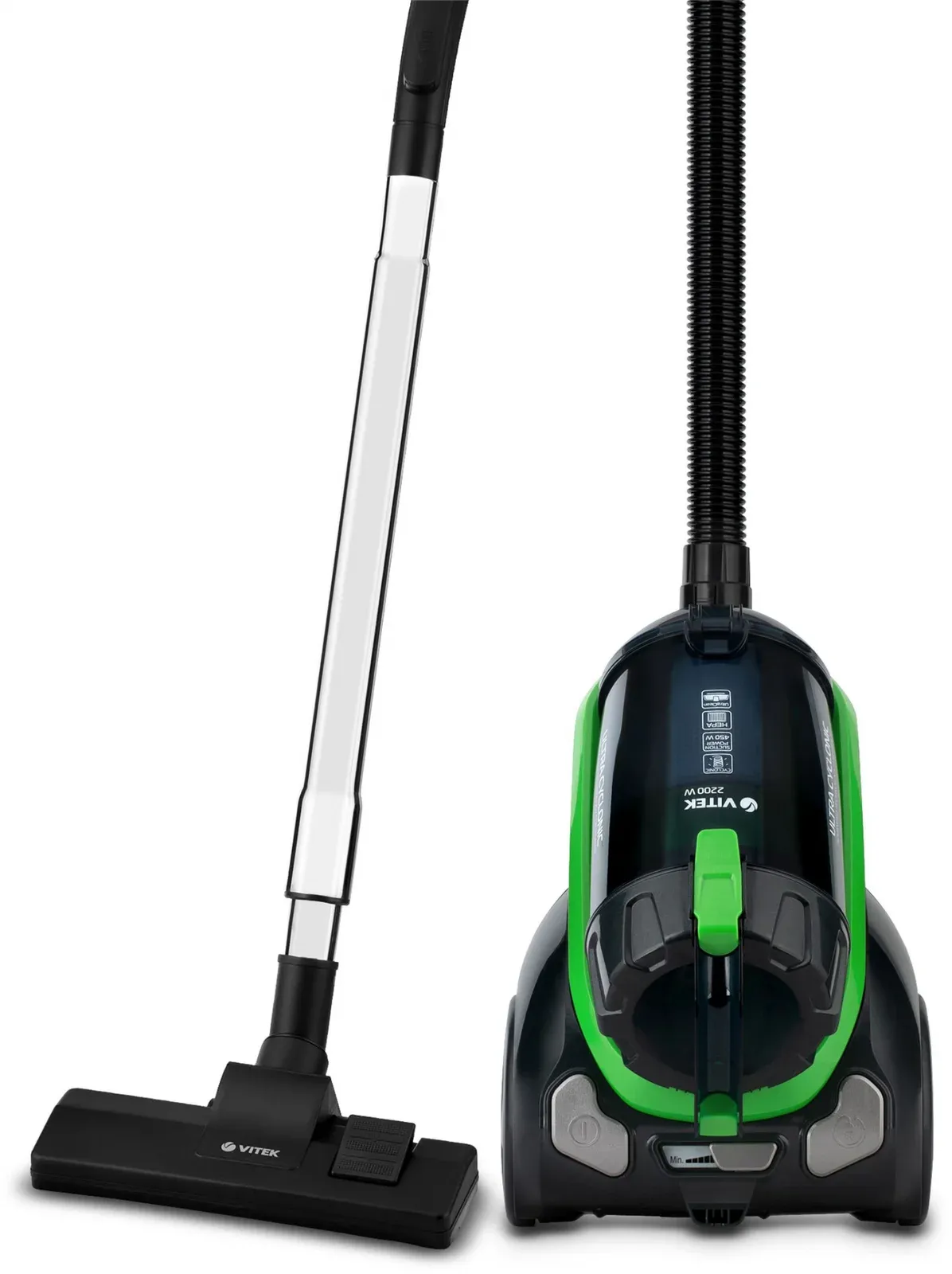 Пылесос Vitek VT-8130 BK 2200Вт зеленый/темно-синий - фото 4