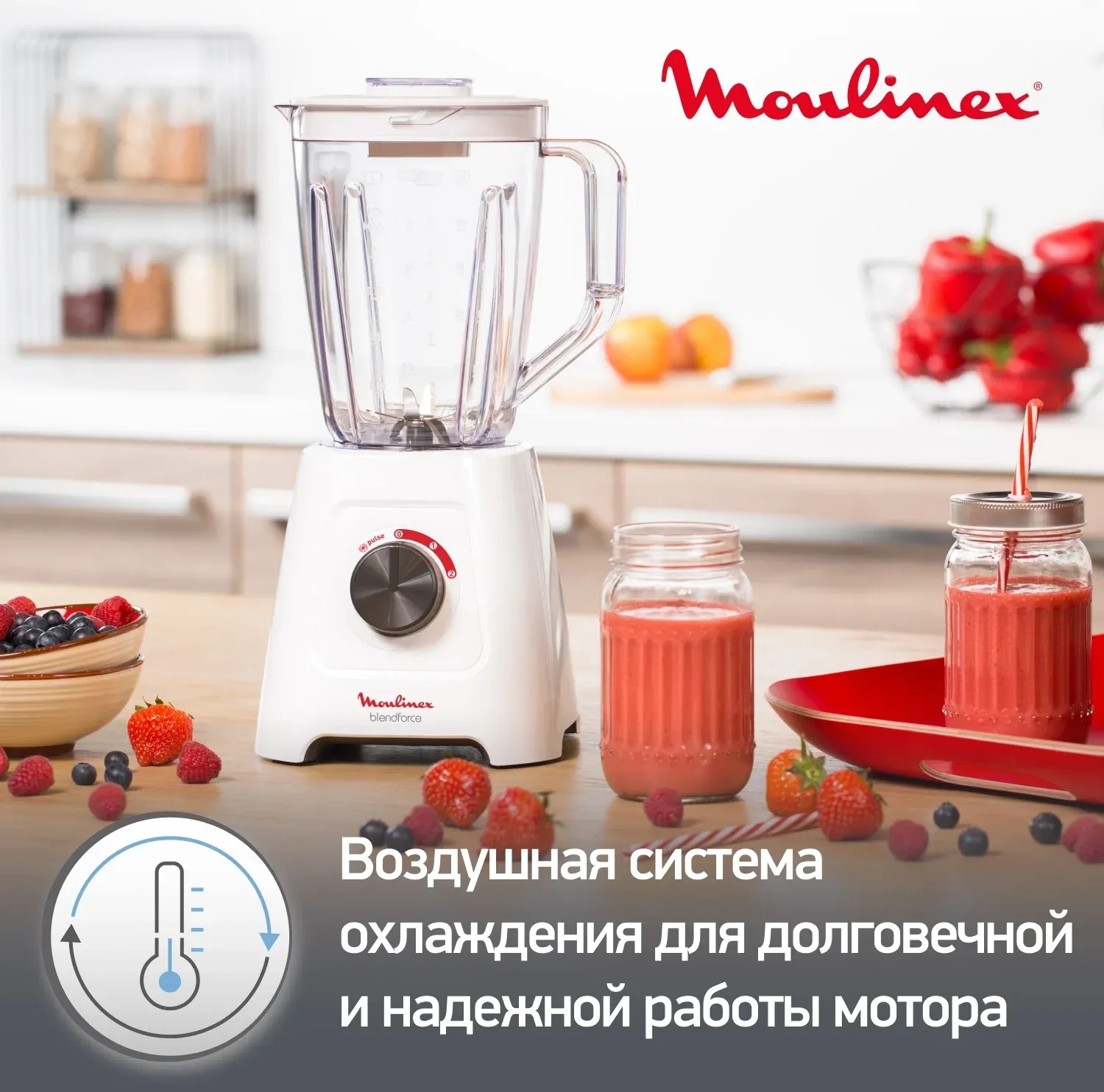 Блендер стационарный Moulinex Blendforce LM420110 600Вт белый - фото 8