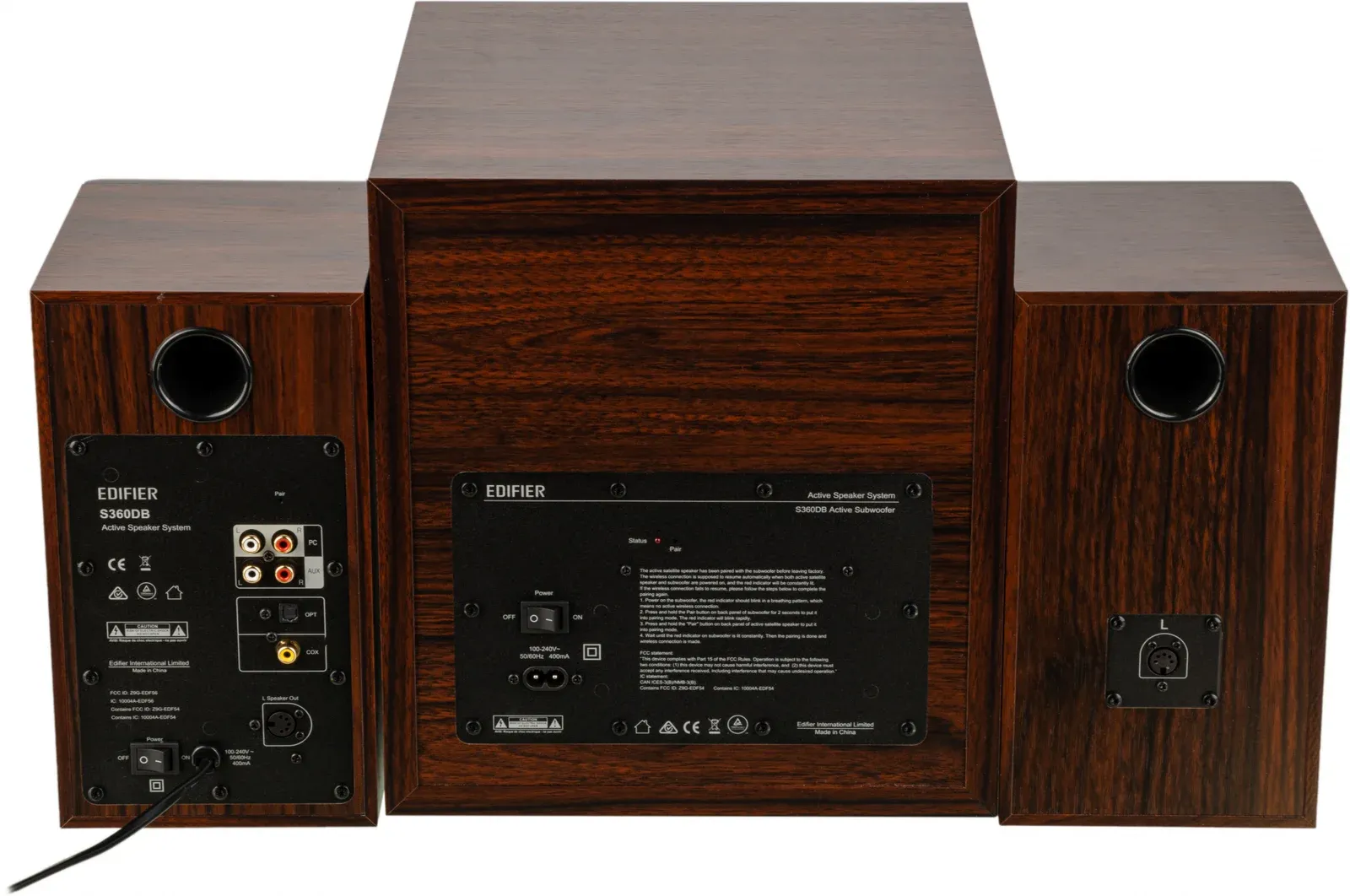 Колонки Edifier S360DB 2.1 коричневый 155Вт BT - фото 2
