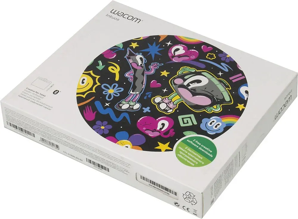 Графический планшет Wacom Intuos S CTL-4100WLK-N Bluetooth/USB черный - фото 2