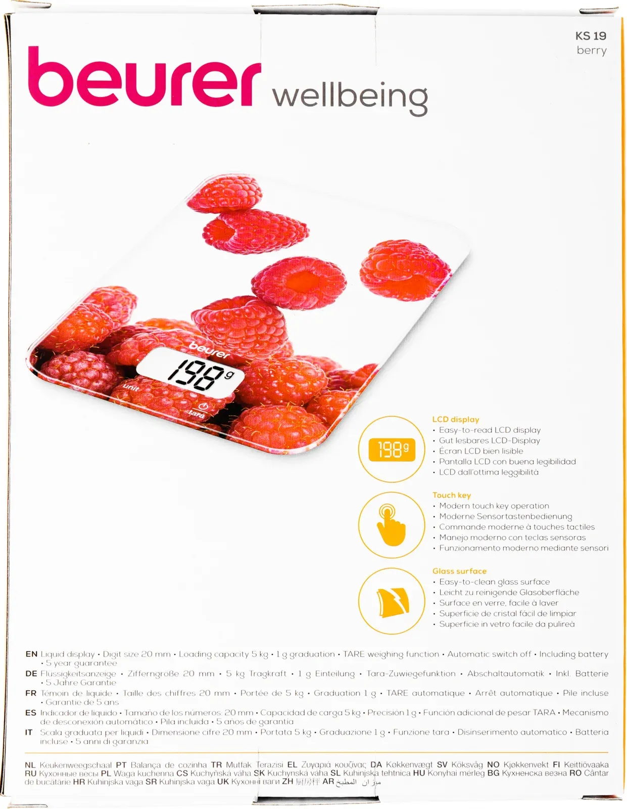 Весы кухонные электронные Beurer KS19 berry макс.вес:5кг рисунок - фото 3