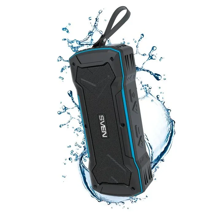 Колонка порт. Sven PS-220 черный/синий 10W 2.0 BT/3.5Jack/USB 10м 1200mAh SV-016470 - фото 3