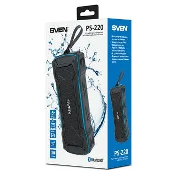Колонка порт. Sven PS-220 черный/синий 10W 2.0 BT/3.5Jack/USB 10м 1200mAh SV-016470 - фото 6