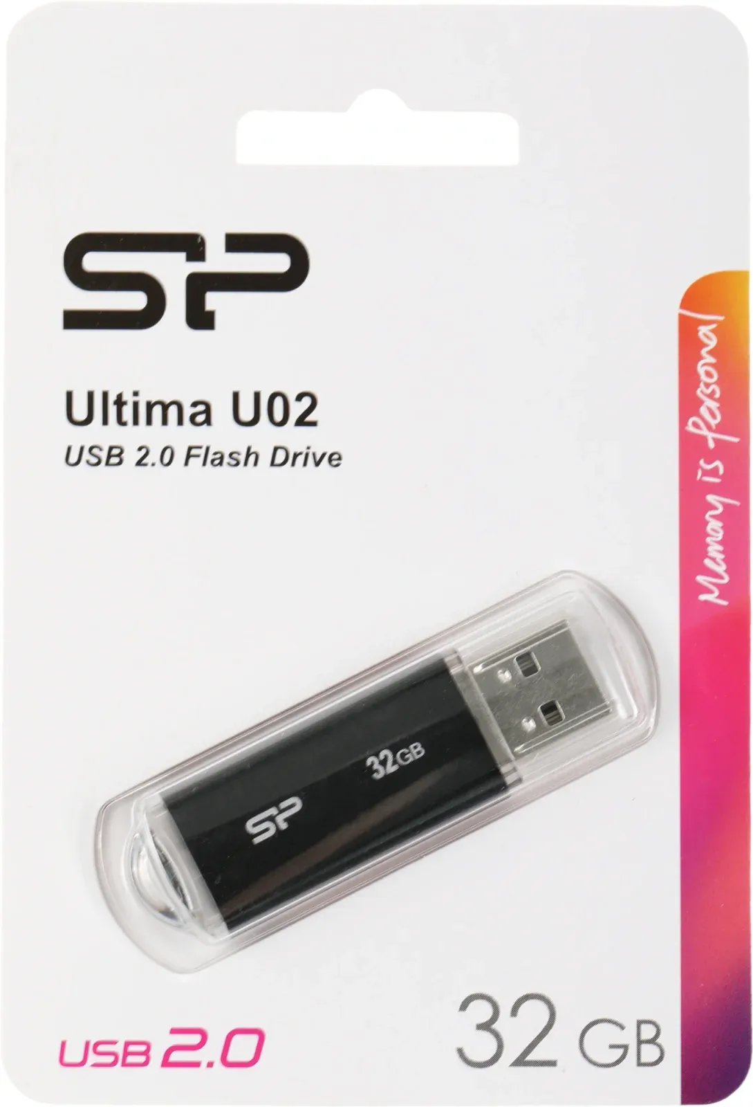 Флеш Диск Silicon Power 32Gb Ultima U02 SP032GBUF2U02V1K USB2.0 черный, 32 ГБ - фото 2