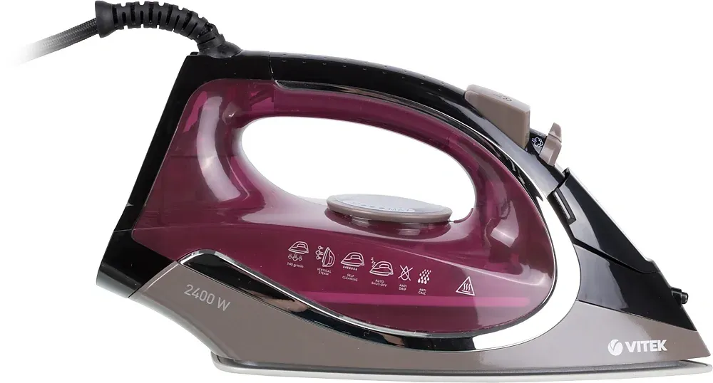 Утюг Vitek VT-8309 2400Вт бордовый/черный - фото 3
