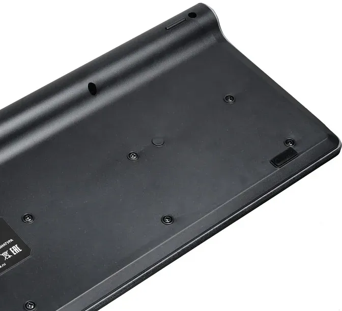 Клавиатура Оклик 490ML черный USB slim Multimedia LED 1067202 кабель 1.5м - фото 6