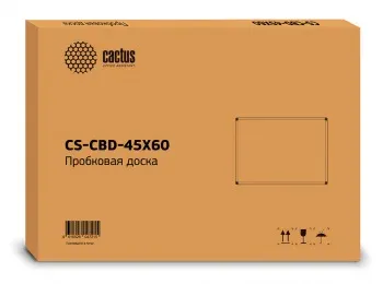 Доска пробковая Cactus CS-CBD-45X60 пробковая коричневый 45x60см алюминиевая рама пробка/алюминий - фото 5