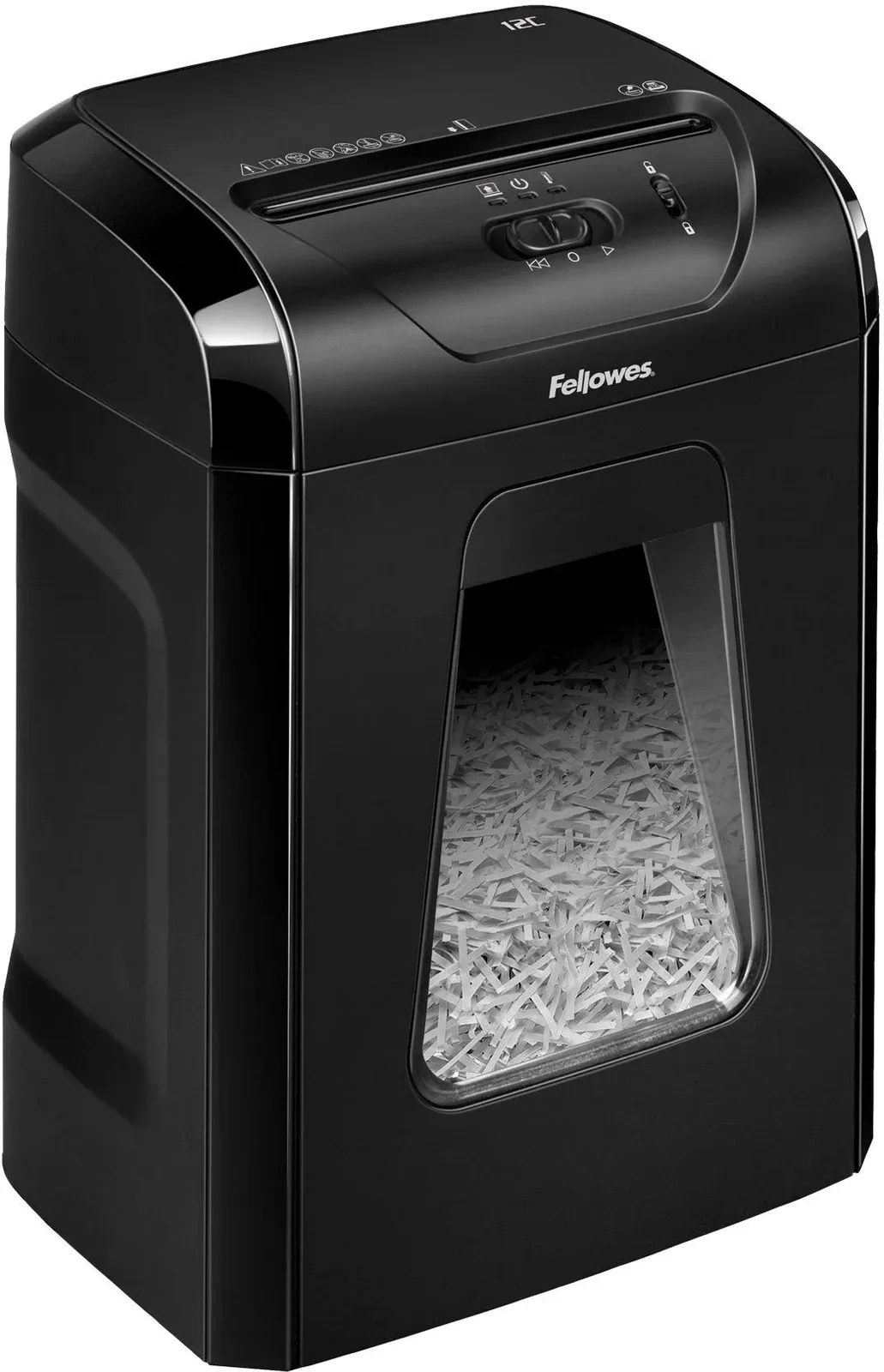 Шредер Fellowes PowerShred 12C секр.P-4 фрагменты 12лист. 18лтр. скобы пл.карты - фото 4
